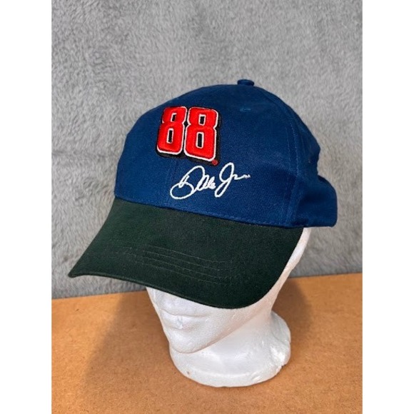 Nascar Other - Dale Earnhardt Jr 88 NASCAR Hat Navy‎ Blue Green Adjustable Baseball Cap Racing